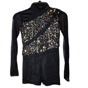 Weissman Ain't Nothing Wrong With‎ That Sequin Biketard Dance Costume Size LC